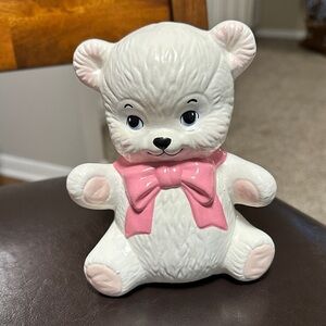 Vintage Ceramic Teddy Bear Bank